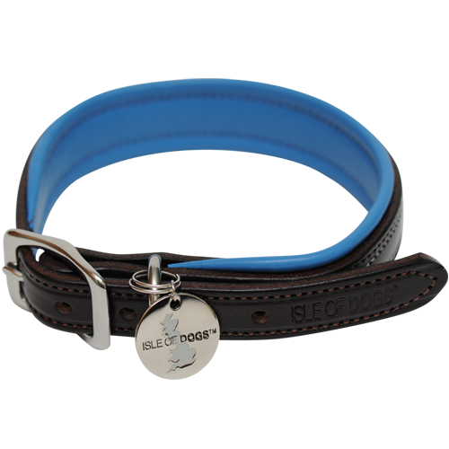 Leather Collar Blue